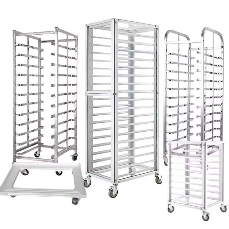 Kitchen Baking Trolley - Хит продаж: Коммерческая алюминиевая тележка для