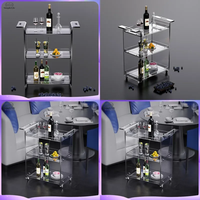 Kitchen Baking Trolley - Современная 3-ярусная кухонная тележка с полками