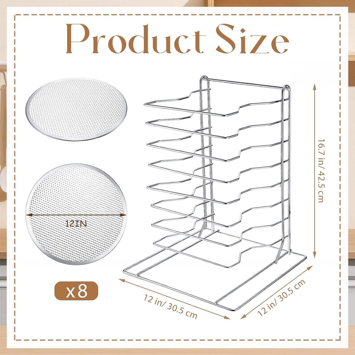 Подставка для пиццы с 8 ярусам – обзор и цена Kitchen Baking Rack