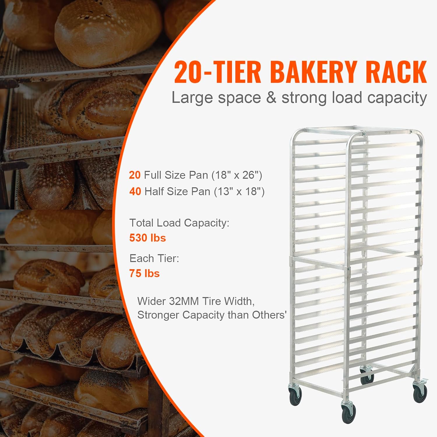Двухъярусная коммерческая теле – обзор и цена Kitchen Baking Trolley